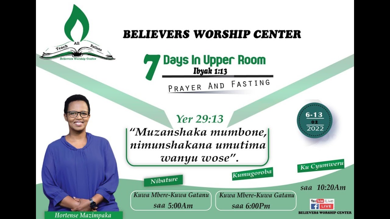 Nibature Day 2/ 7 days in the upper room 8/02/2022 @Hortense Mazimpaka