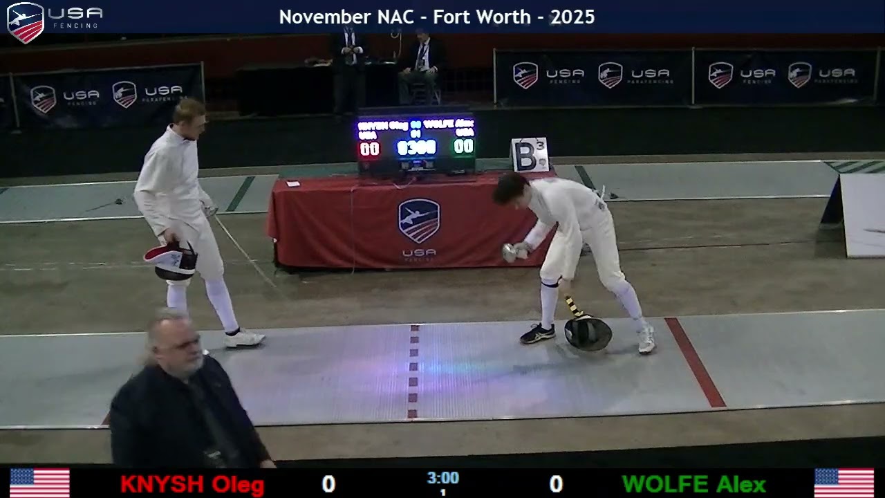 B3 - Div 1 Men's Epee - T8 - (Wolfe v Knysh) - November NAC, Fort Worth, TX - 2025