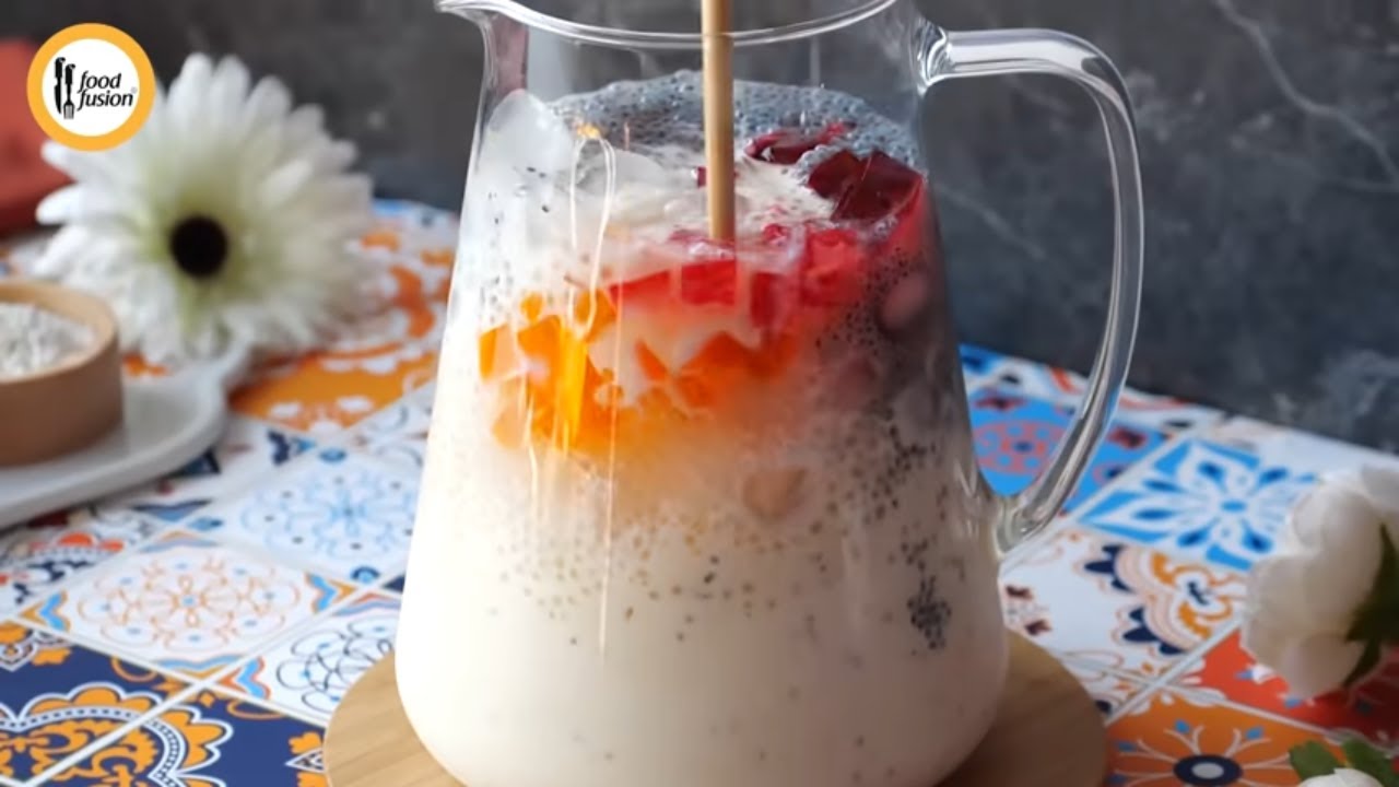 Custard Jelly Sharbat Recipe By Food Fusion