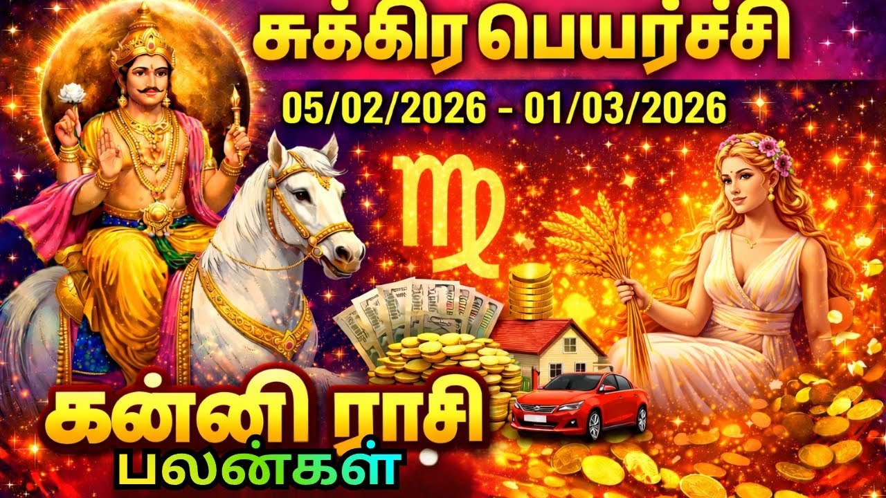 சுக்கிரன் பெயர்ச்சி Feb 05 முதல் Mar 01 வரை | கன்னி ராசி பலன் | Sukran Peyarchi Kanni