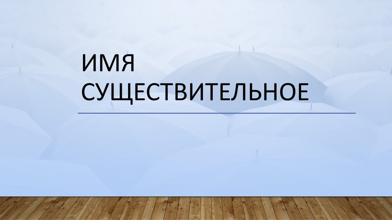 Имя существительное