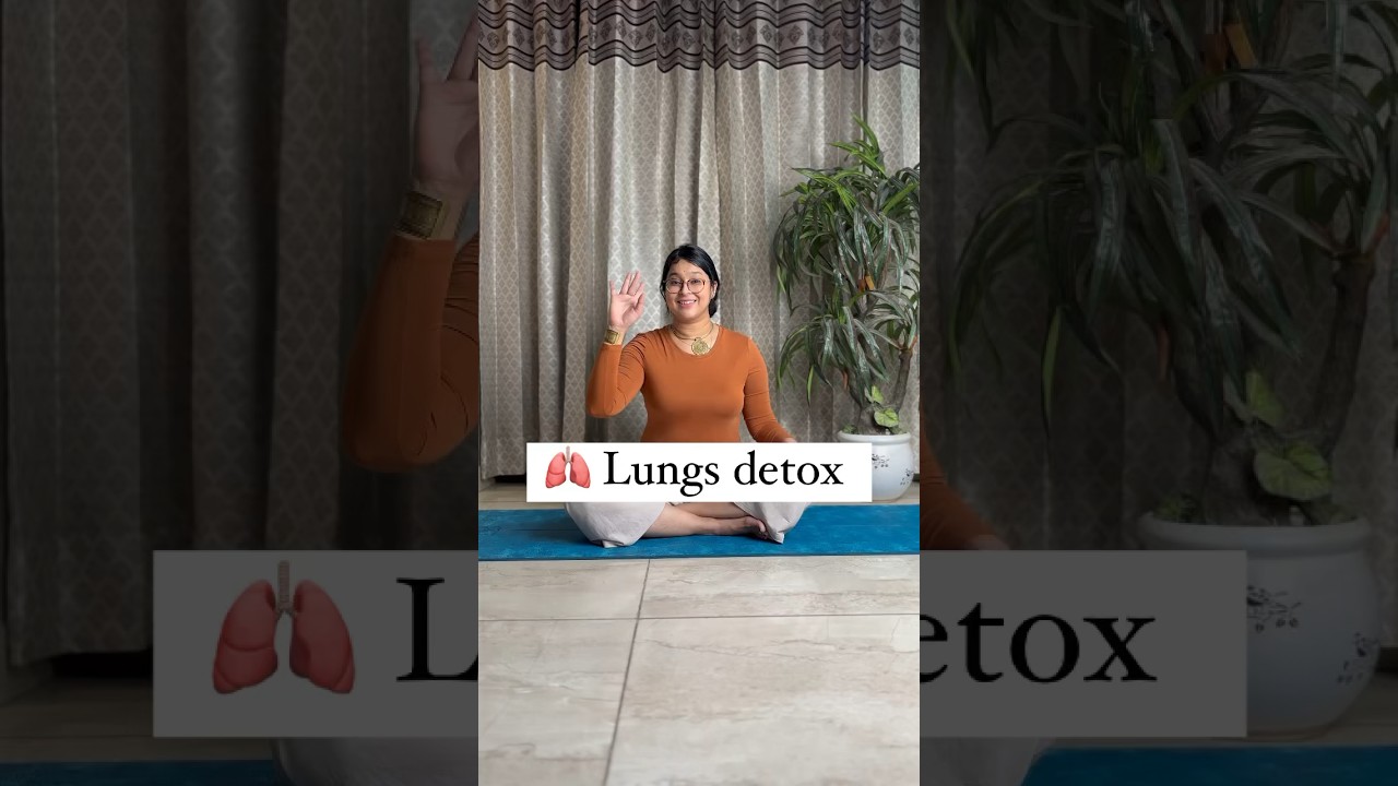 Dry cough , fever , respiratory issues do this for lungs detox #yoga #youtubeshorts #shorts #lungs