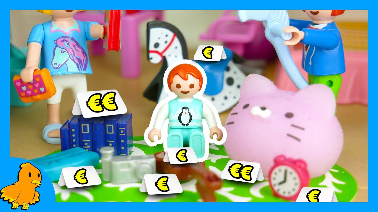 Playmobil Film Deutsch: Emmas FLOHMARKT in der Luxusvilla | Familie Vogel