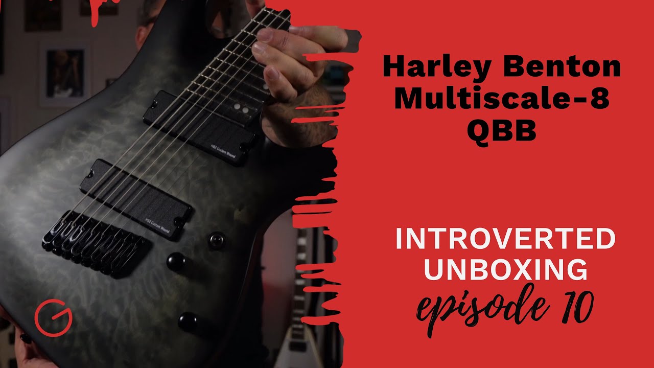 I unboxed the stunning Harley Benton Multiscale-8 QBB Electric Guitar