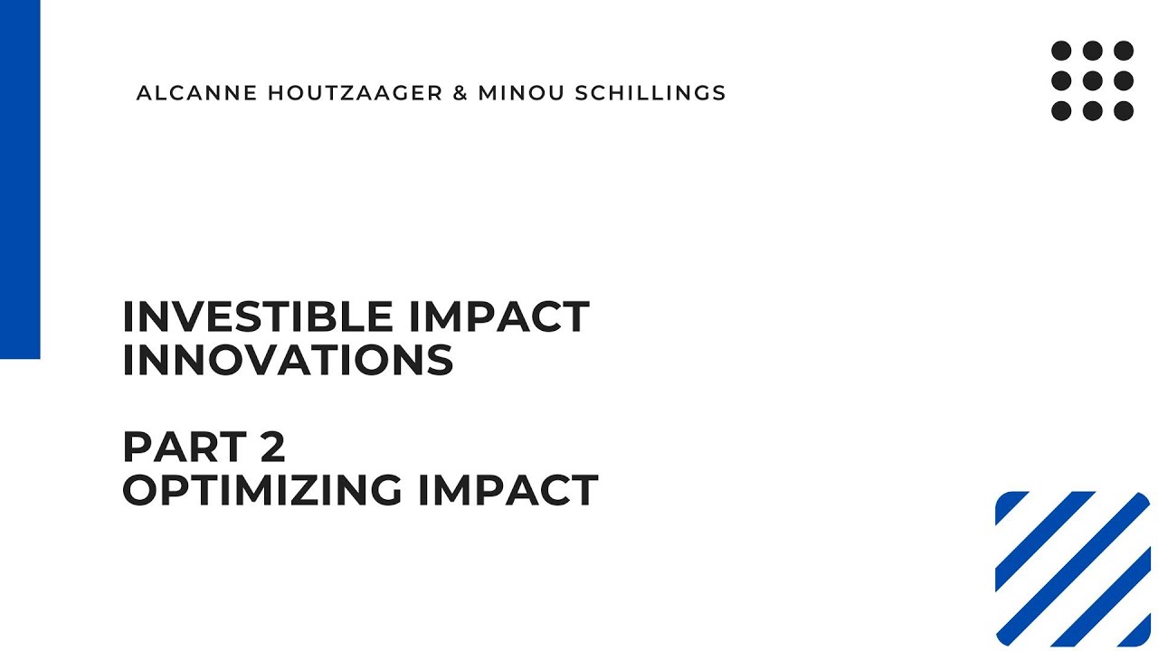 Optimizing Impact for Investible Impact Innovations, free course keynotes