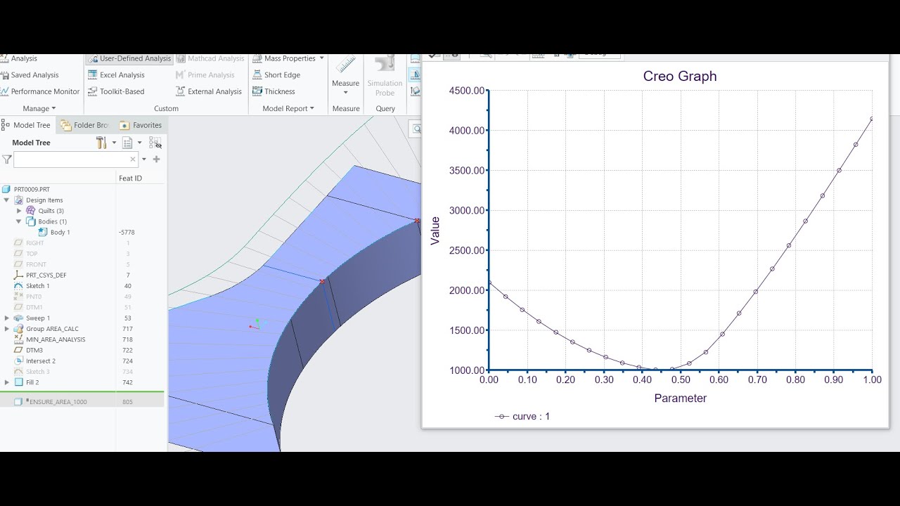 Creo Parametric | Behavioral Modeling Extension (BMX) | User Defined Analyses (UDA) | Field point