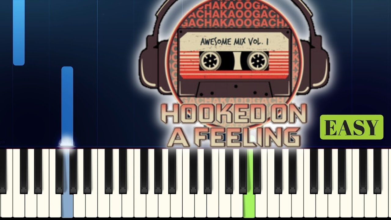 Blue Swede - HOOKED ON A FEELING - Guardians of the Galaxy - EASY PIANO TUTORIAL