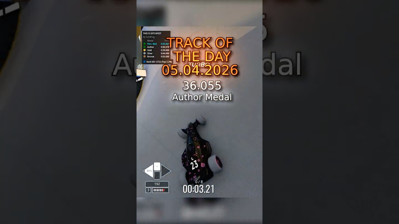 Trackmania TOTD 05.04.26 (THIS IS DITCHFEST) 36.055 Author Medal #gaming #trackmania #racing