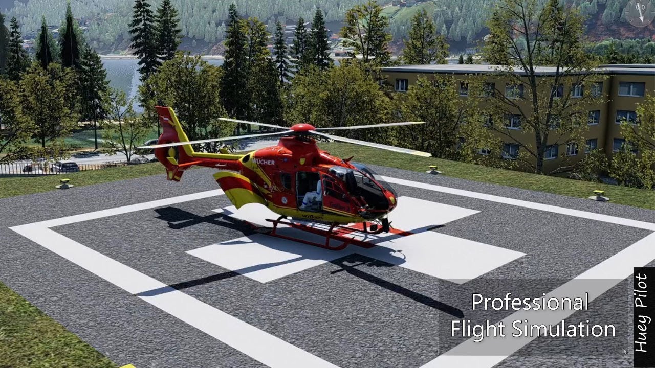 EC135 H135 approaching Tauernkinikum Zell am See