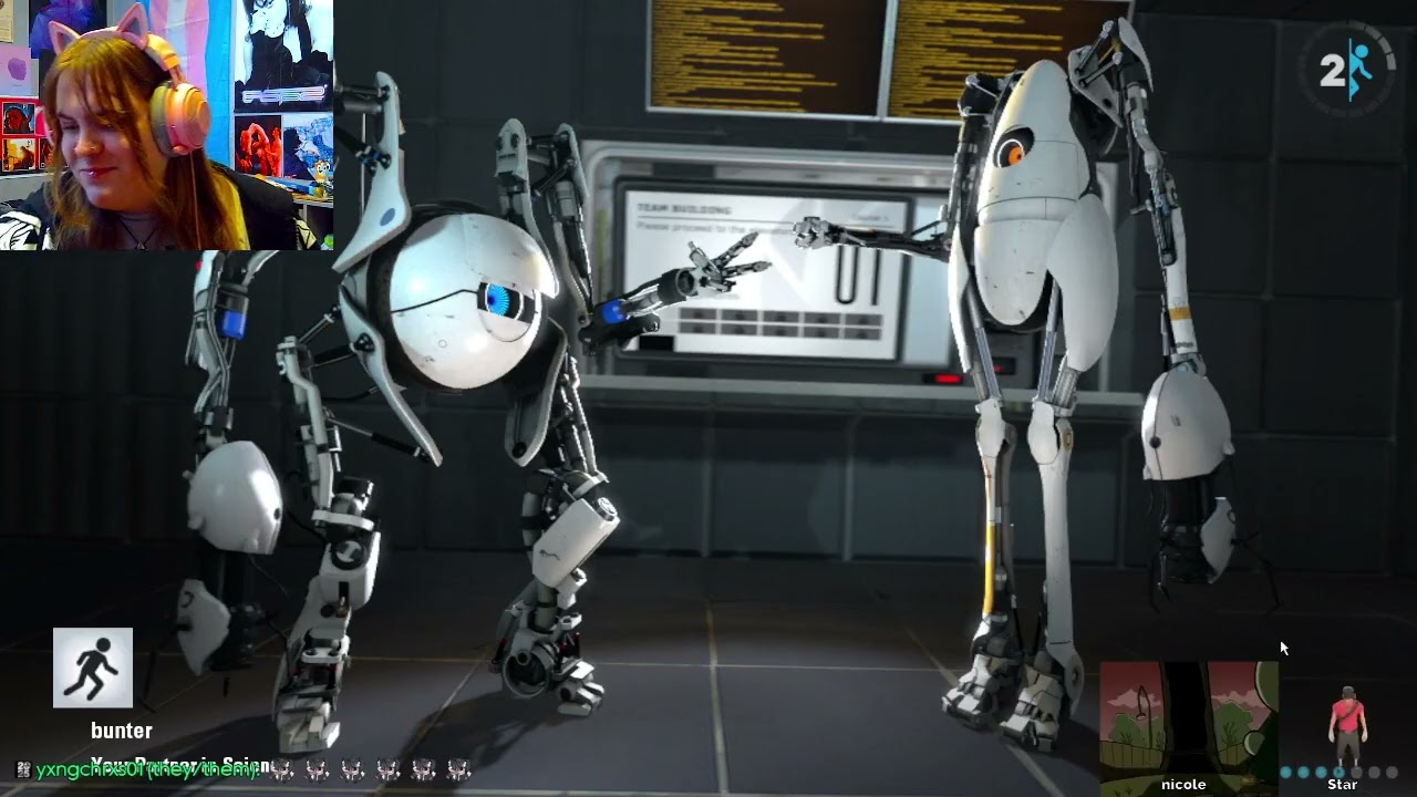 [18+] whoever talks about the character first has to pay for dinner// portal 2 w/ @starsong13