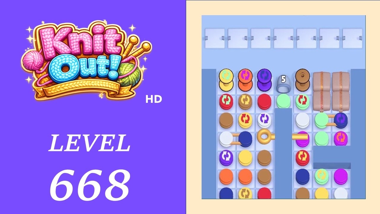 Knit Out - Level 668 Solution Walkthrough | No Boosters used