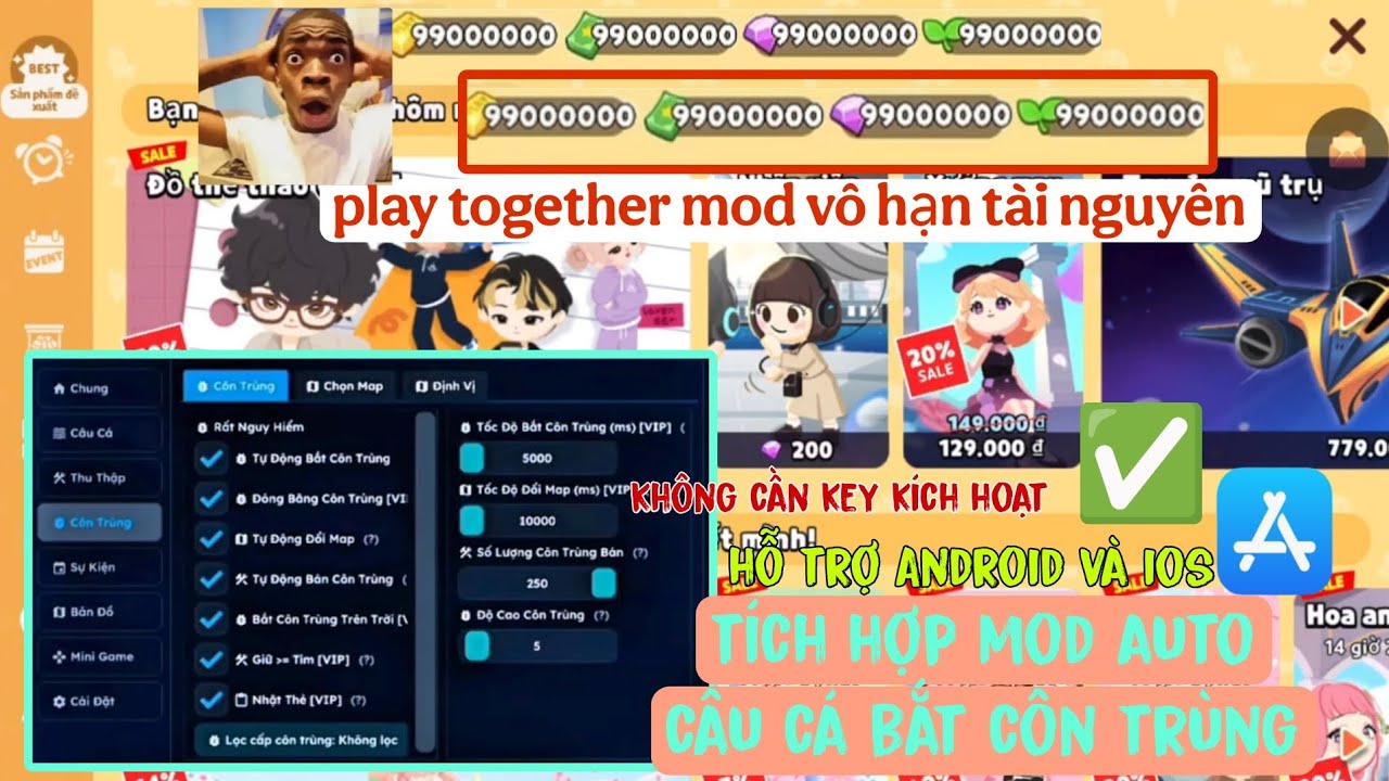 Hack play together vng hack vô hạn tài nguyên mod menu no key cực ngon cho ios và apk