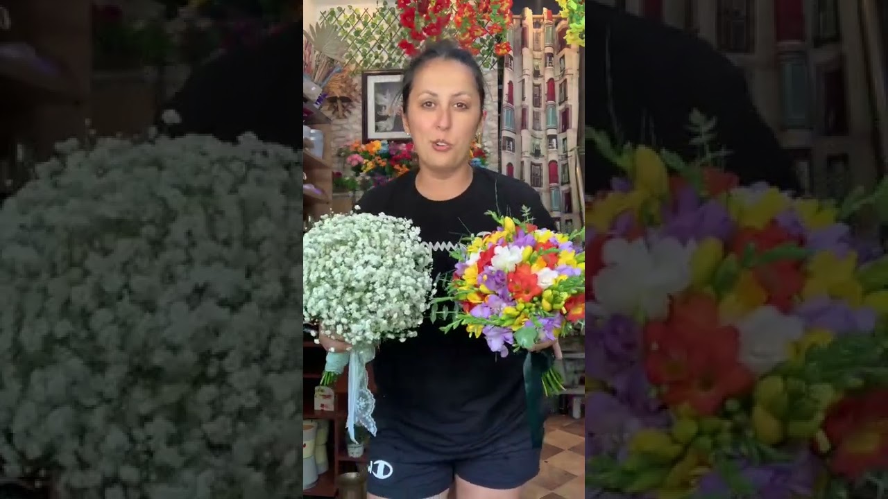 Lumanari ceara naturală,buchet mireasa gypsofila și buchet nasa din frezii colorate