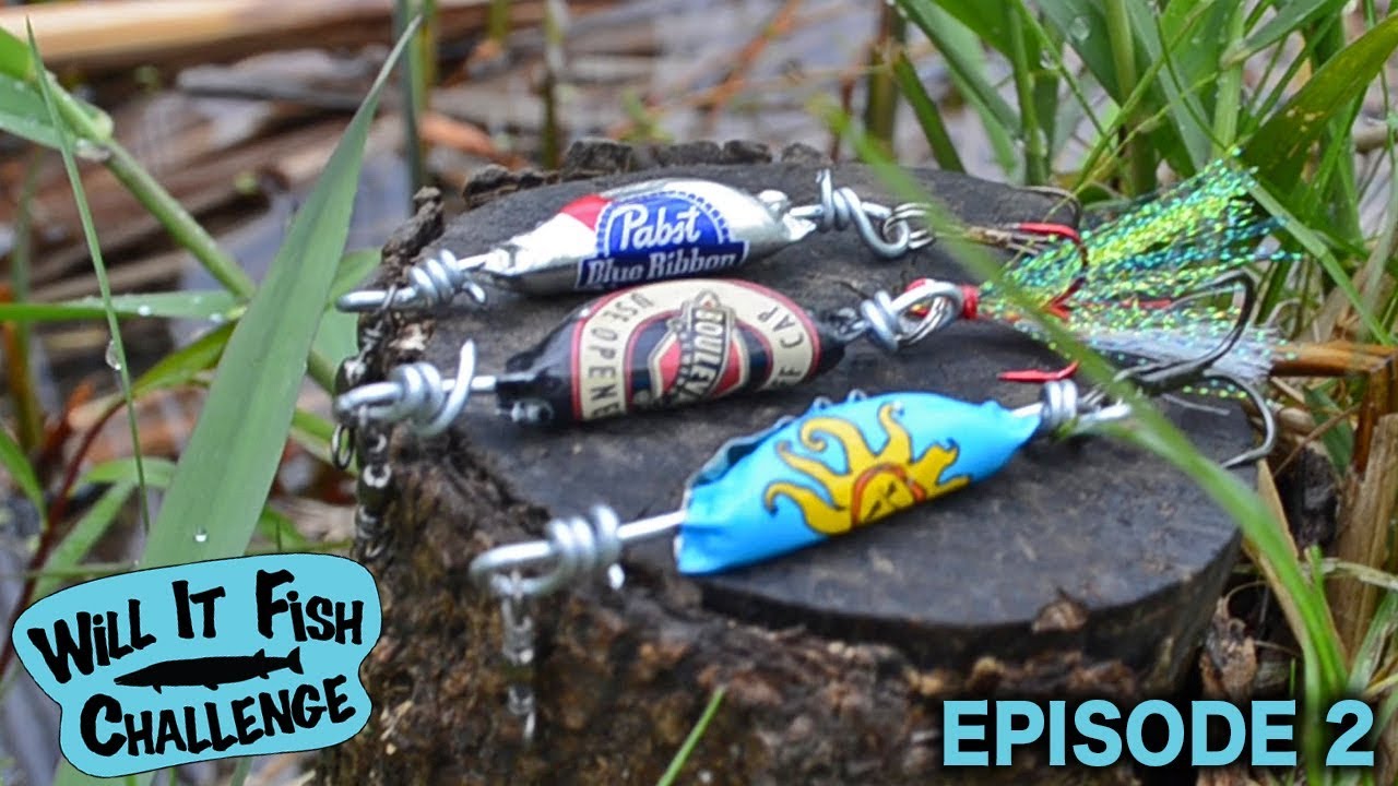 HUGE BASS Eats a Homemade Bottle Cap Fishing Lure!