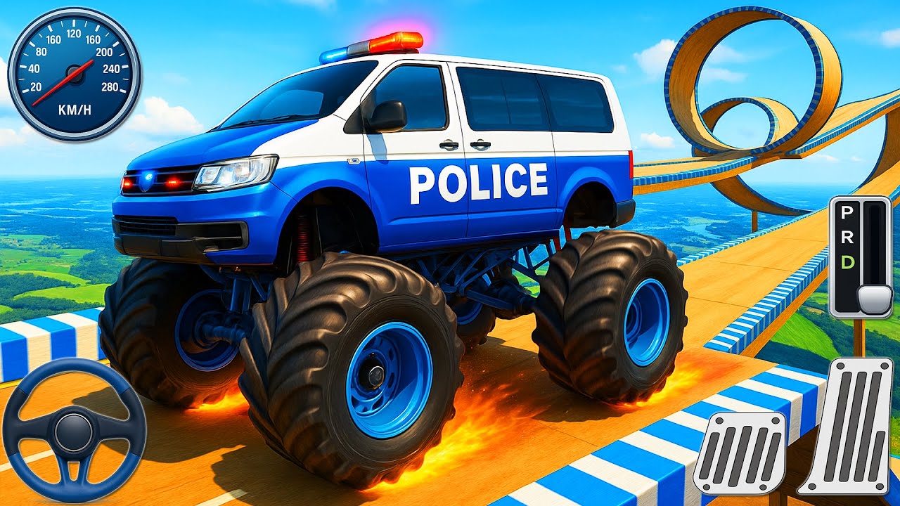 Extreme Monster Truck Stunt Racing – Mega Ramp Jumps & Wild Tricks  Android Gameplay