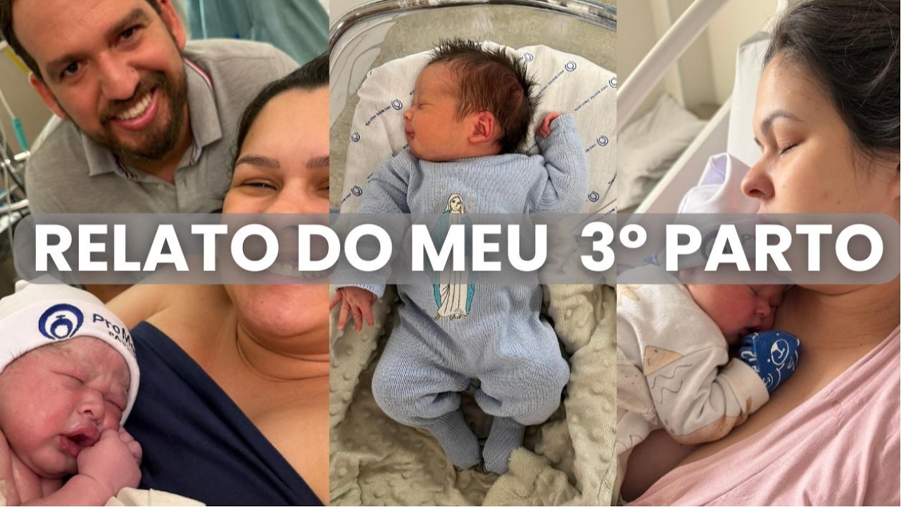 Bolsa estourou em casa, parto normal a jato + testemunho de fé