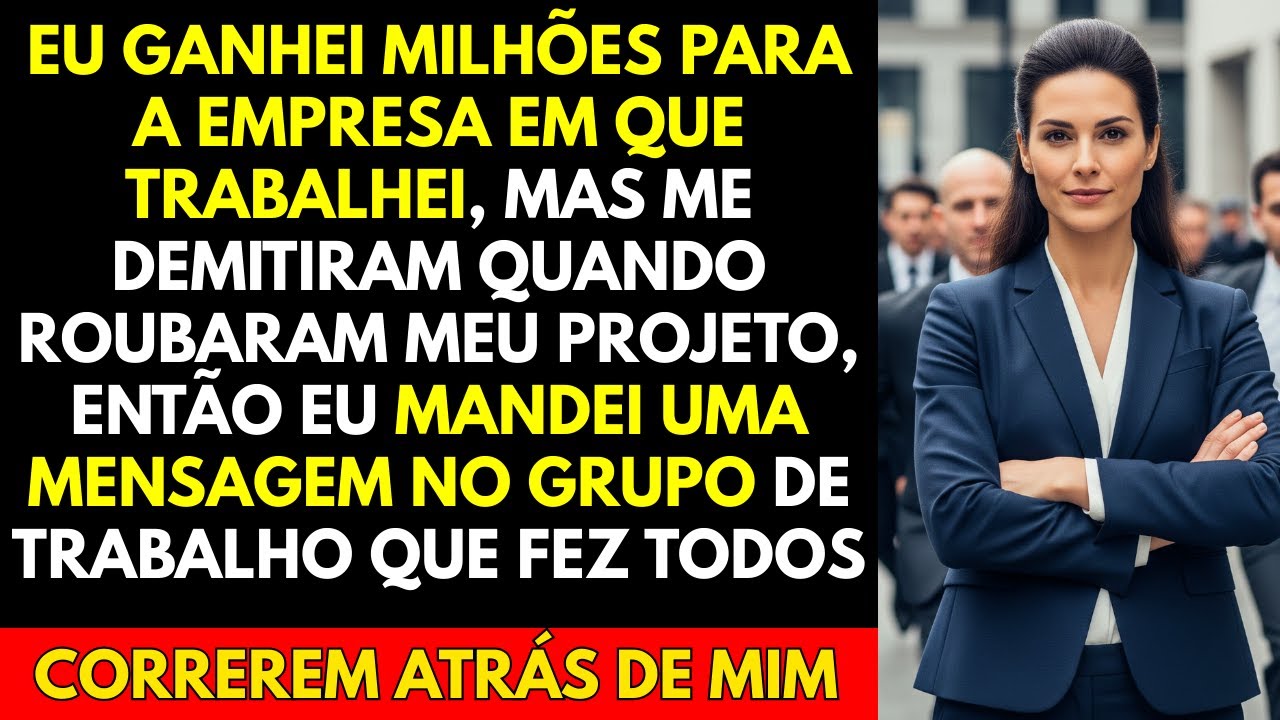 Eu ganhei milhões para a empresa em que trabalhei, mas me demitiram quando roubaram meu projeto...