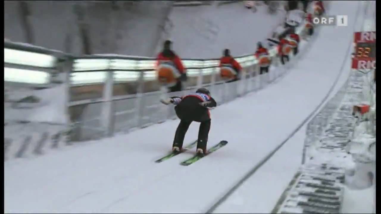 Robert Kranjec Oberstdorf 2010 226m - Fall ORF