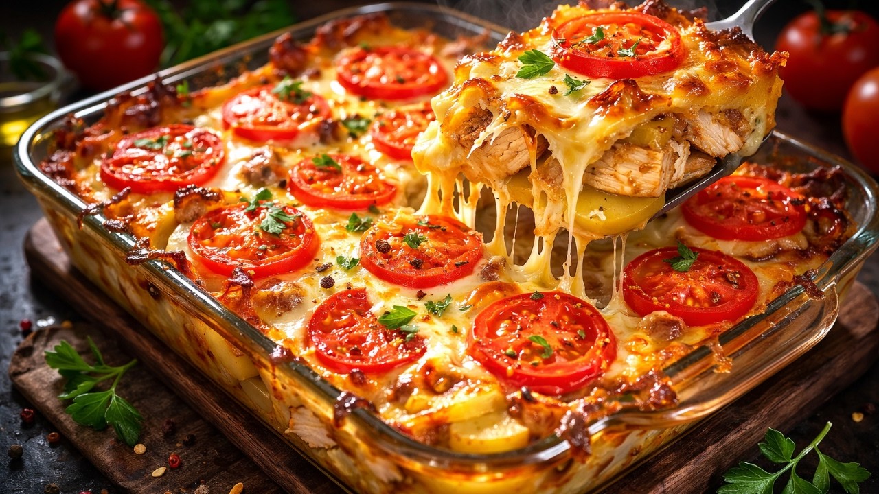 Crustless Chicken & Potato Quiche