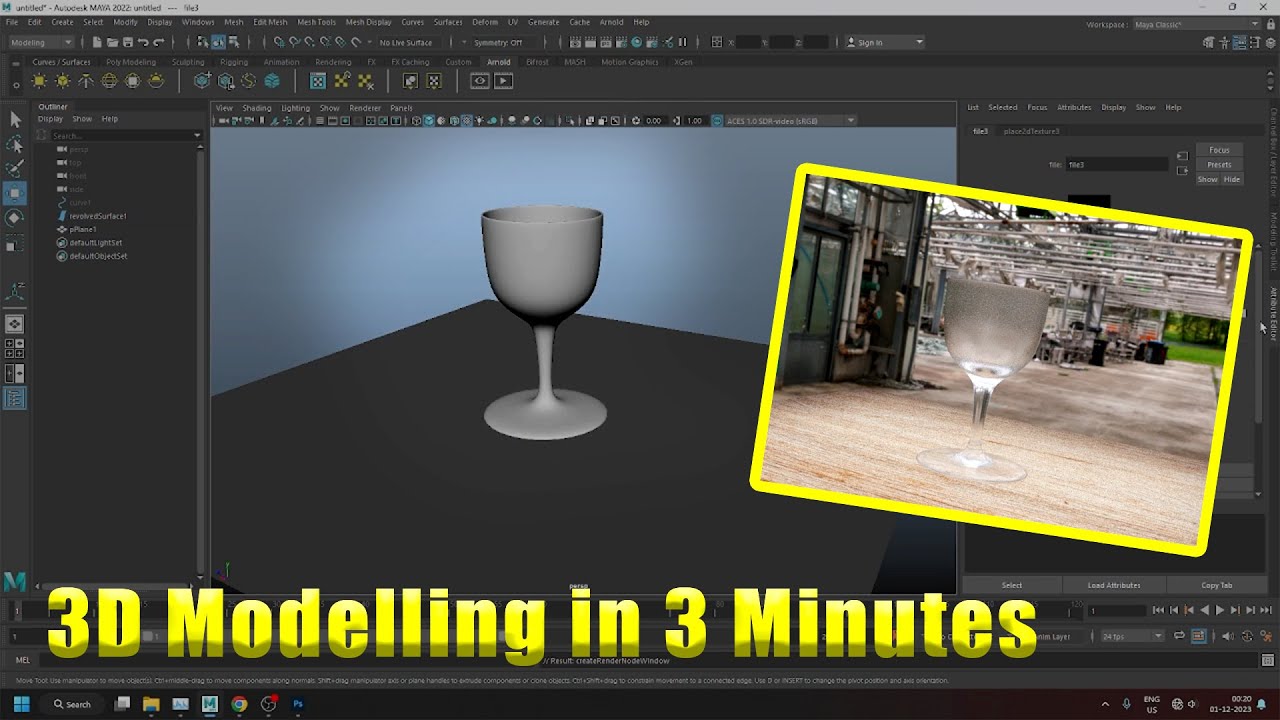 How to make Glass in MAYA