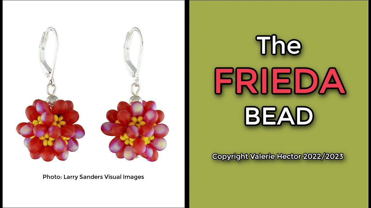 The FRIEDA BEAD - Beading Tutorial - Free Beading Patterns - Beaded Bead - Bead Polyhedra