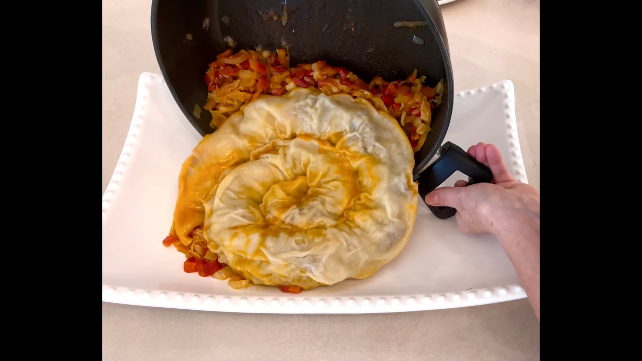ХАНУМ на СКОВОРОДЕ/ ВКУСНОТА ЯЗЫК ПРОГЛОТИШЬ/узбекское национальное блюдо HANUM