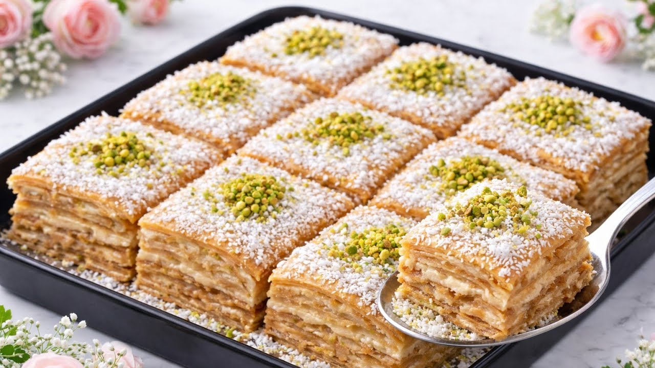 دسر بیسکویتی لایه‌ای بدون فر | خود شیرینی پز‌ها هم نمی‌دونستند🍮