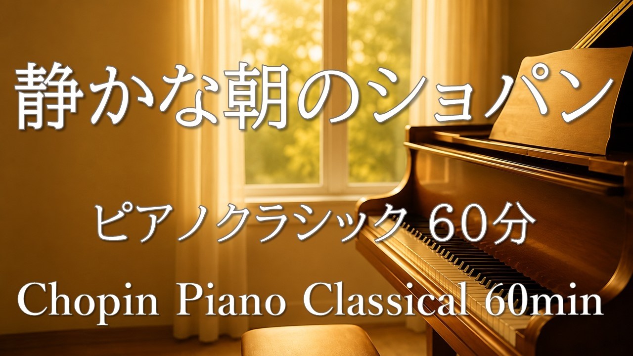 【静かな朝のショパン60分】心を整える優しいピアノBGM｜読書・勉強・仕事に最適な作業用クラシック