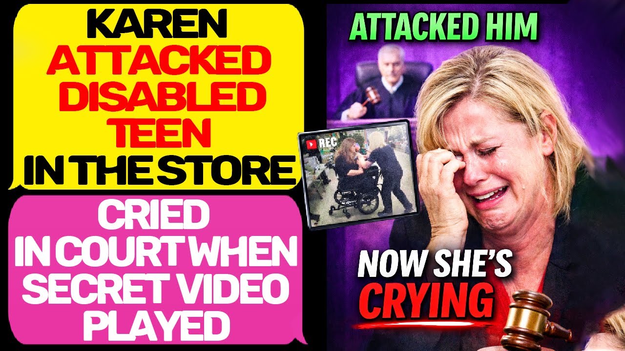 Karen Attacked Disabled Teen in  Supermarket — Then Cried in Court When Video Played EntitledPeople