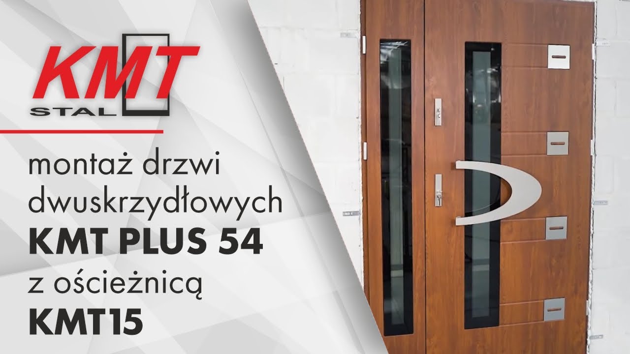 Drzwi dwuskrzydłowe KMT Plus 54 z ościeżnicą KMT15
