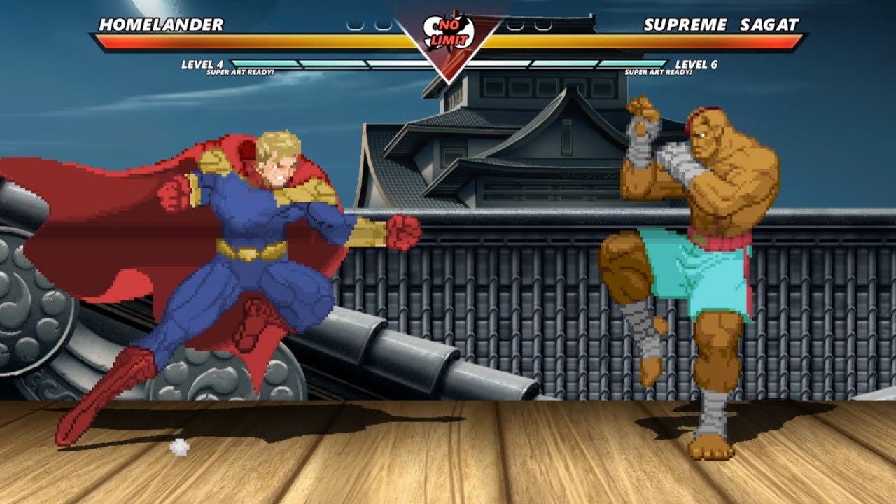 HOMELANDER vs SUPREME SAGAT - High level insane fight!