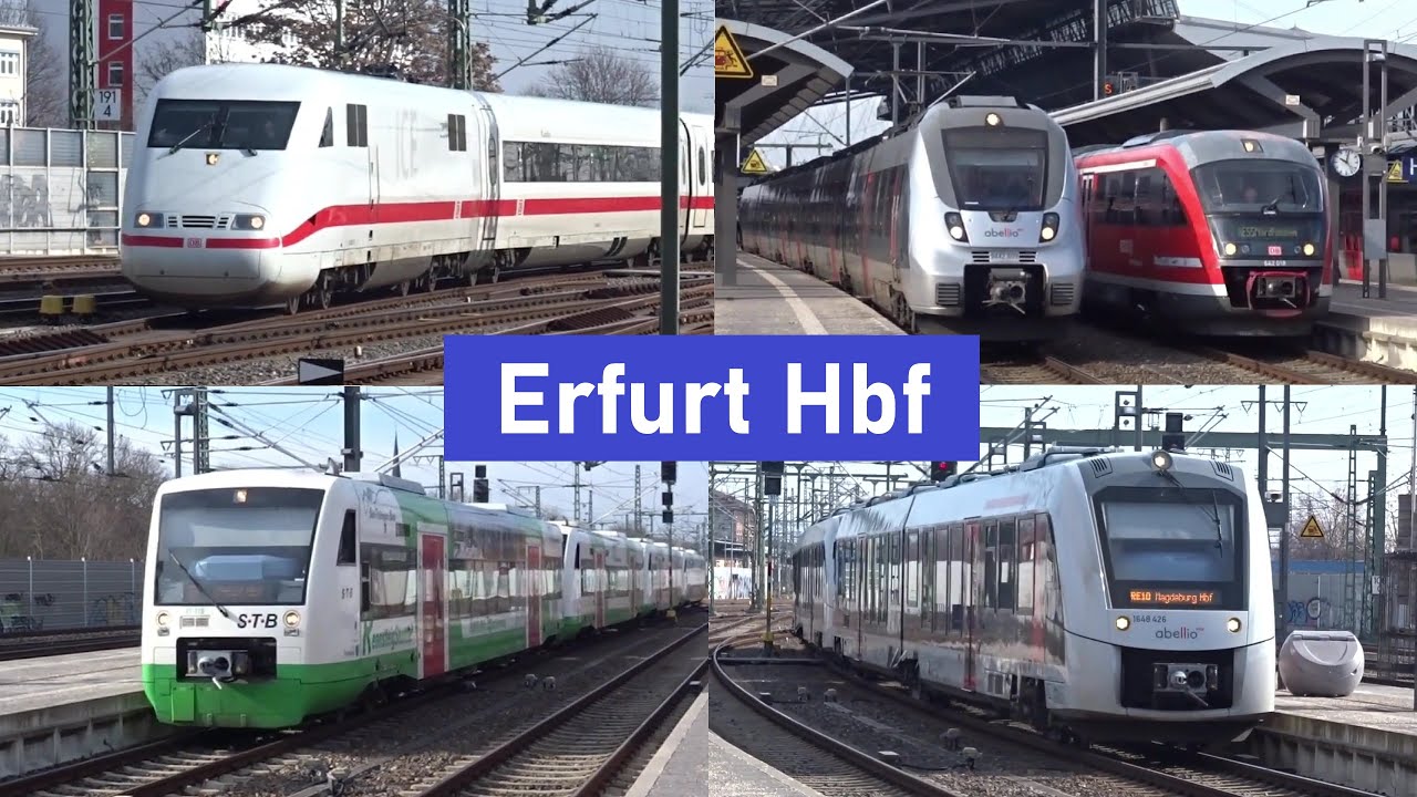 【Germany: Erfurt Central Station】Rail traffic/Bahnverkehr -- 9.3.2024