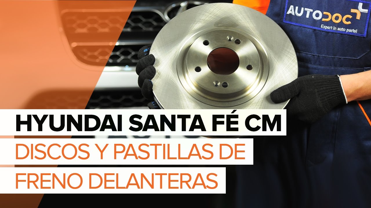 Cómo cambiar los discos y pastillas de freno delanteras en HYUNDAI SANTA FÉ CM [INSTRUCCIÓN]