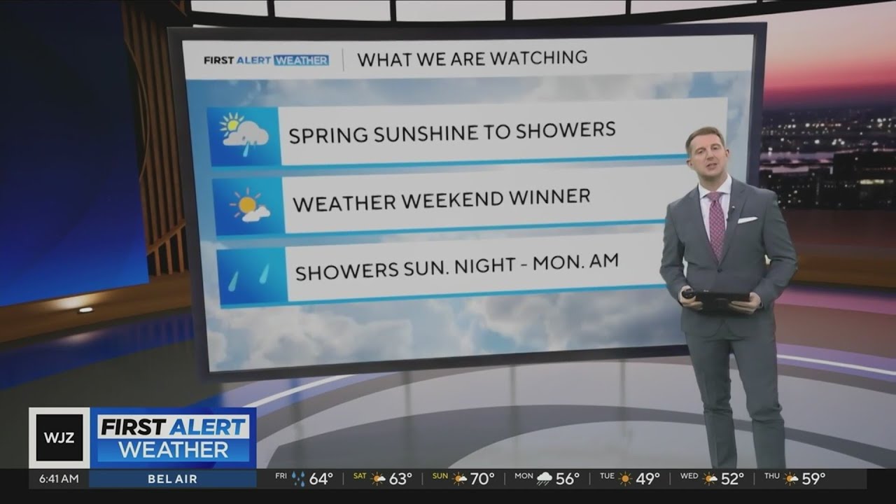Sunshine turns to rain Friday but weekend looks great in Maryland
