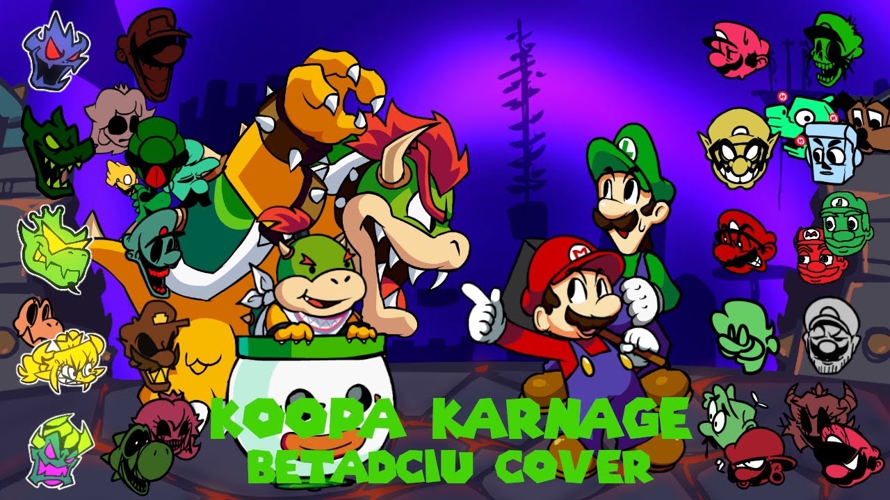 Koopa Karnage but Every Turn a Different Character is Used (FNF BETADCIU Cover)