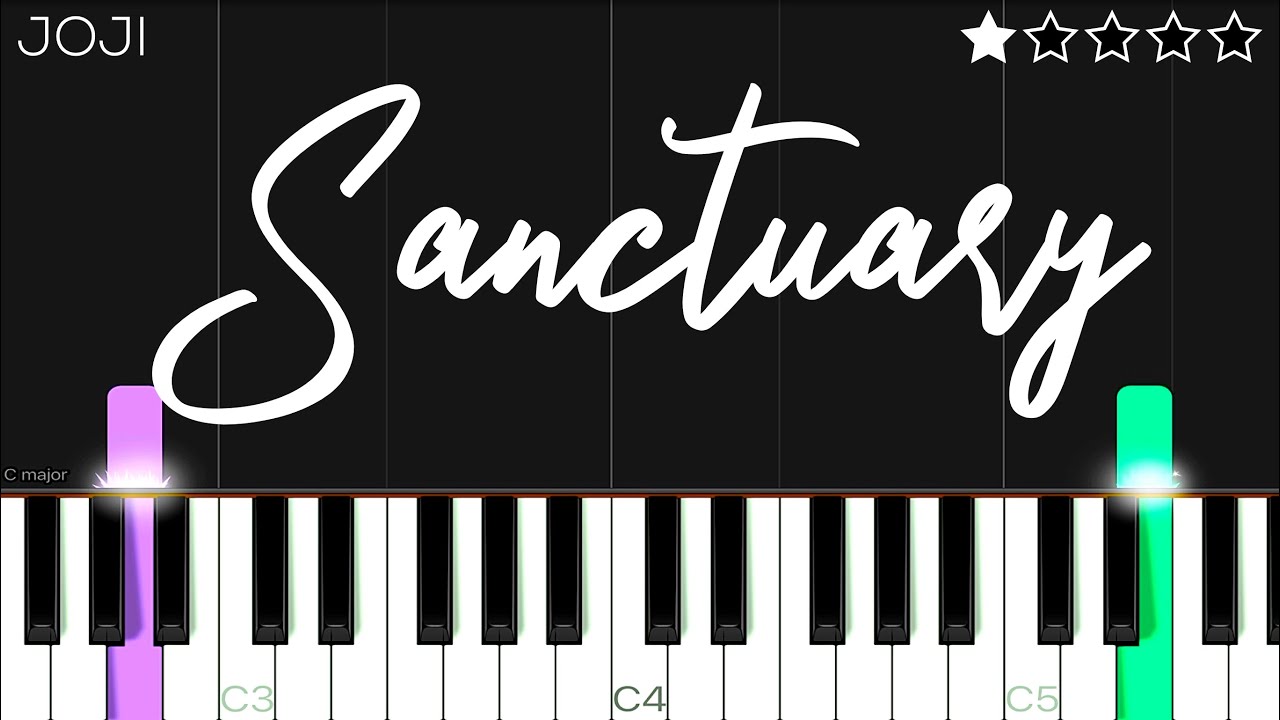 Joji - Sanctuary | EASY Piano Tutorial