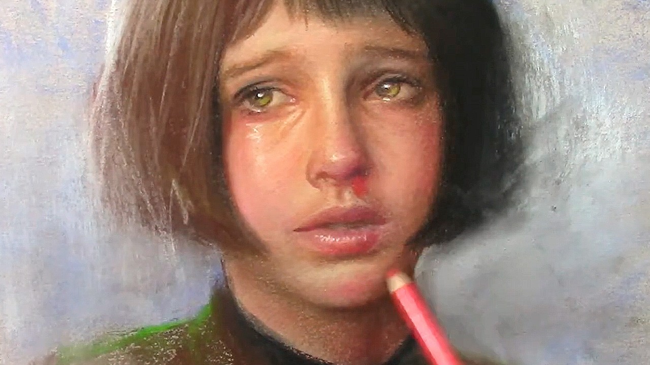 Live Pastel Portrait - Natalie Portman