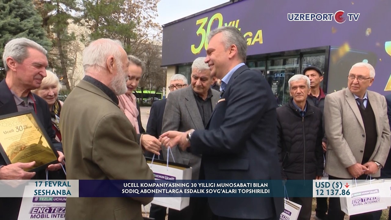 Ucell kompaniyasining 30 yilligi munosabati bilan sodiq abonentlarga esdalik sovg‘alari topshirildi