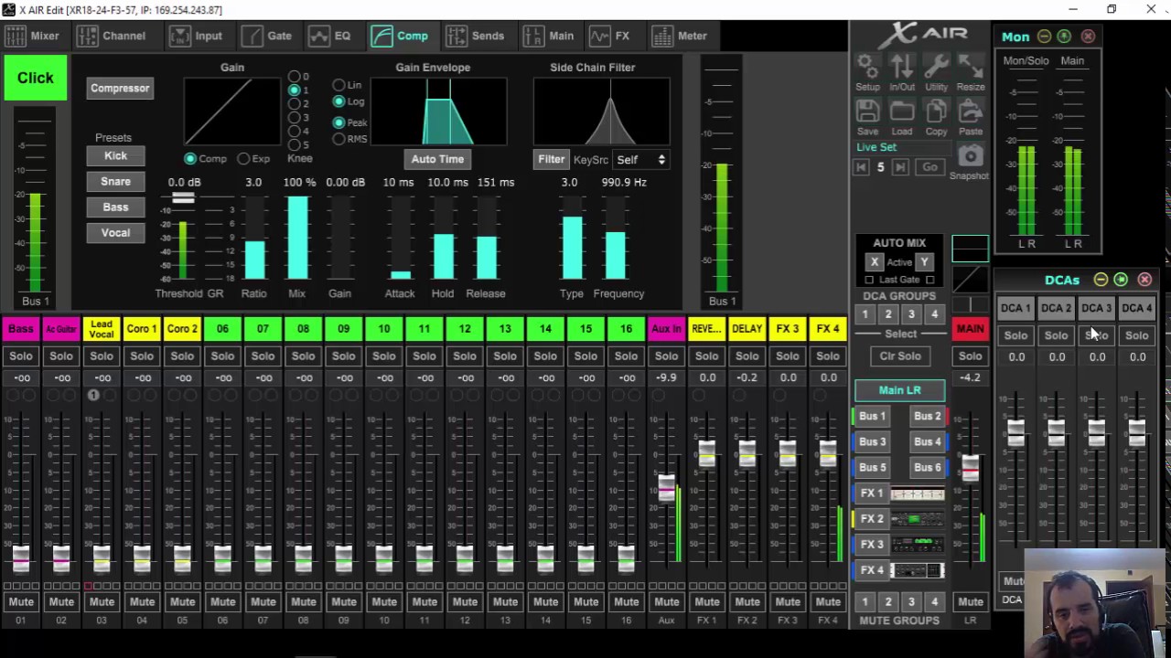Behringer Air XR 18 Tutorial usando la pestaña Utility en Español