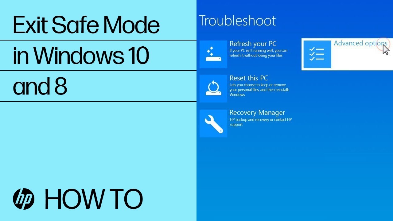 Exit Safe Mode in Windows 10 and 8 | HP Computers | HP Support