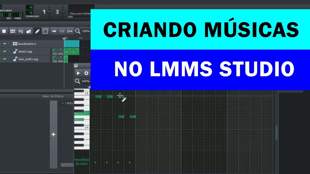 Introdu&ccedil;&atilde;o B&aacute;sica do Lmms Studio (m&uacute;sica pro jogo)