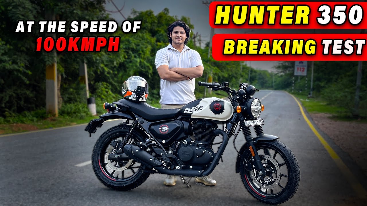 AT THE SPEED OF 20 ,40,60,80,100,KMPH | Hunter 350 Tokyo Black 2025 model 🤩
