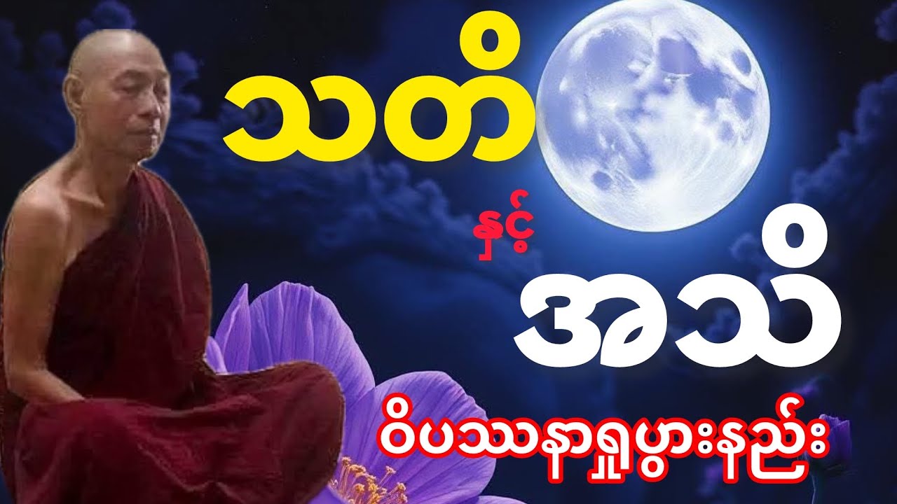 #သတိနှင့်အသိဝိပဿနာတရားရှုပွားနည်း#တရားတော်#ပါချုပ်ဆရာတော်ဘုရားကြီး#ဒေါက်တာနန္ဒမာလာဘိဝံသ