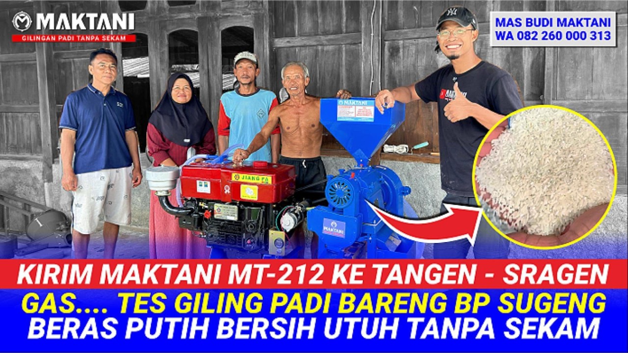 Berasnya Putih Bersih Utuh Dalam Sekali Proses Saat Tes Pengiriman Untuk Bp Sugeng Di Tangen Sragen