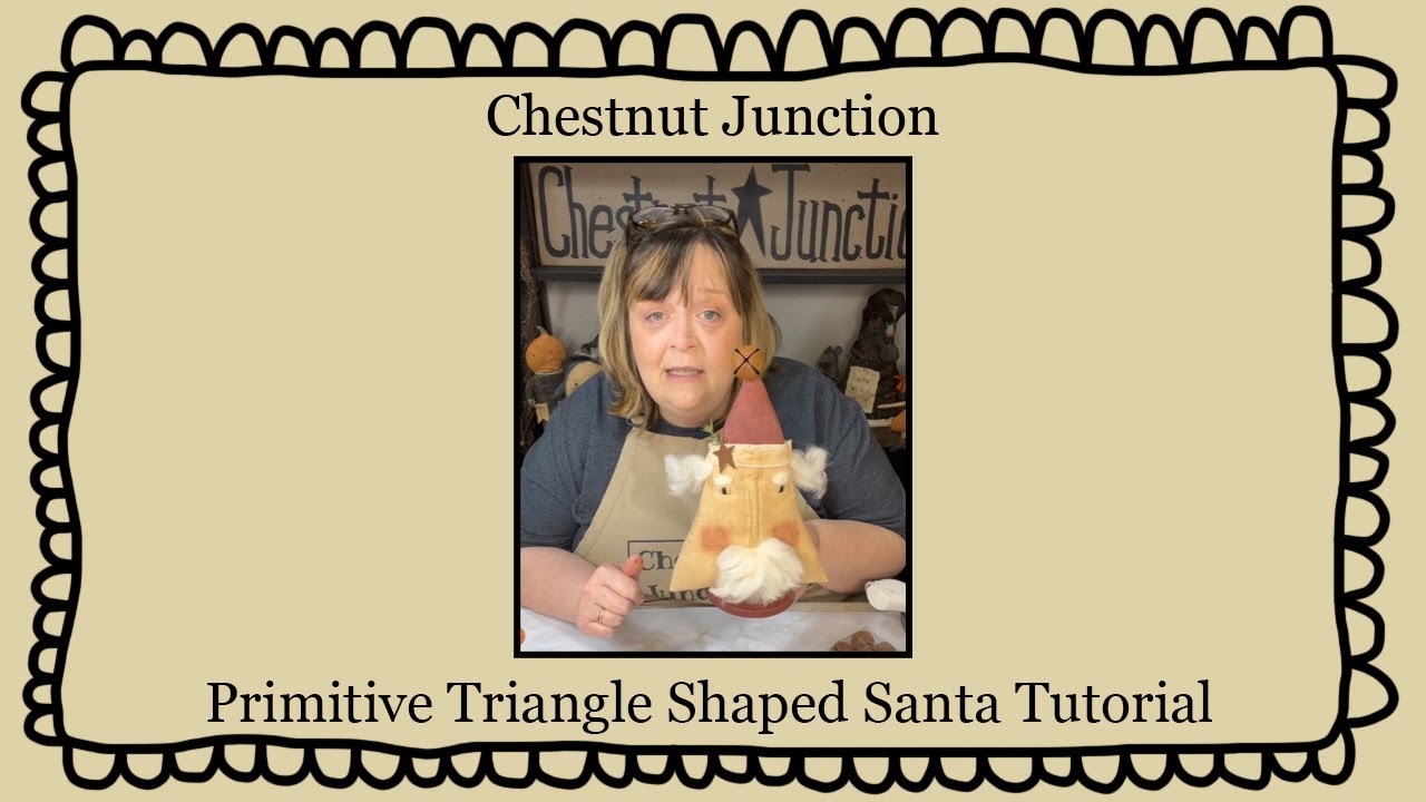 Primitive Triangle Santa Craft Tutorial - Great for Christmas!