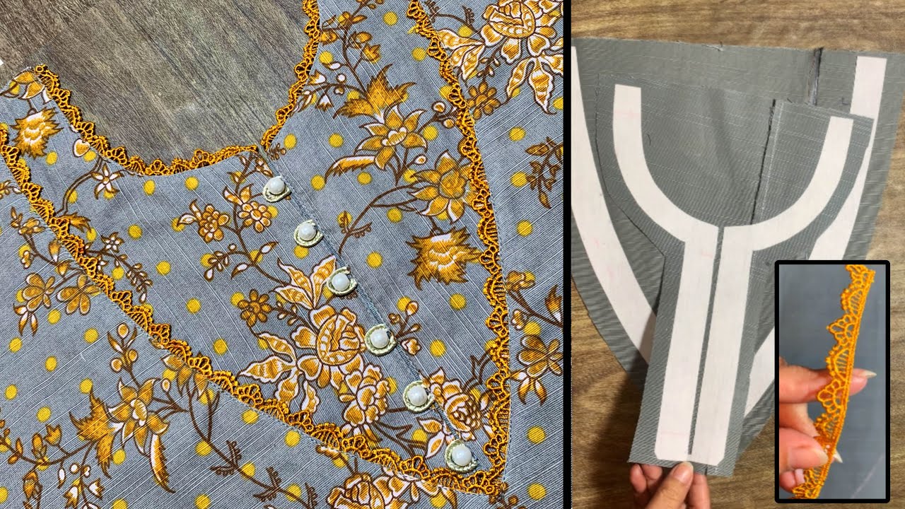 Latest neck design cutting and stitching | Double neck design | Trendy Neck Design