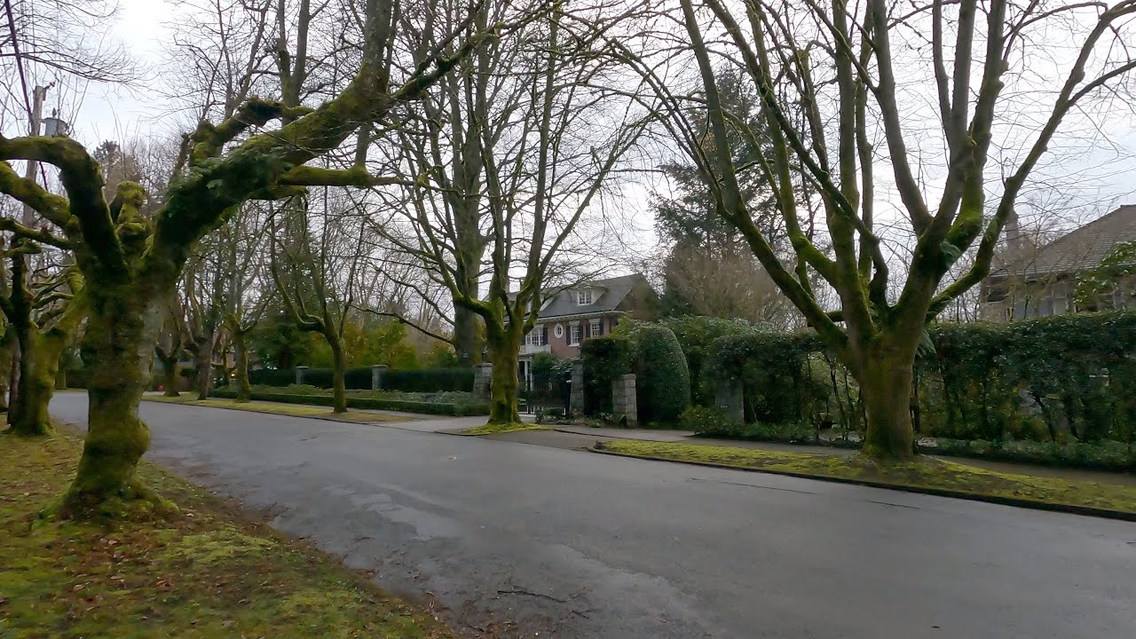 Wealthy Area in the World - Vancouver BC Canada - Shaughnessy Area - March 2021.