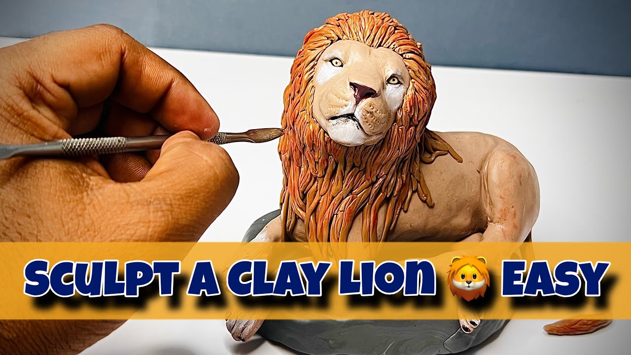 SCULPT A LION FROM POLYMER CLAY EASY STEP - BY - STEP 