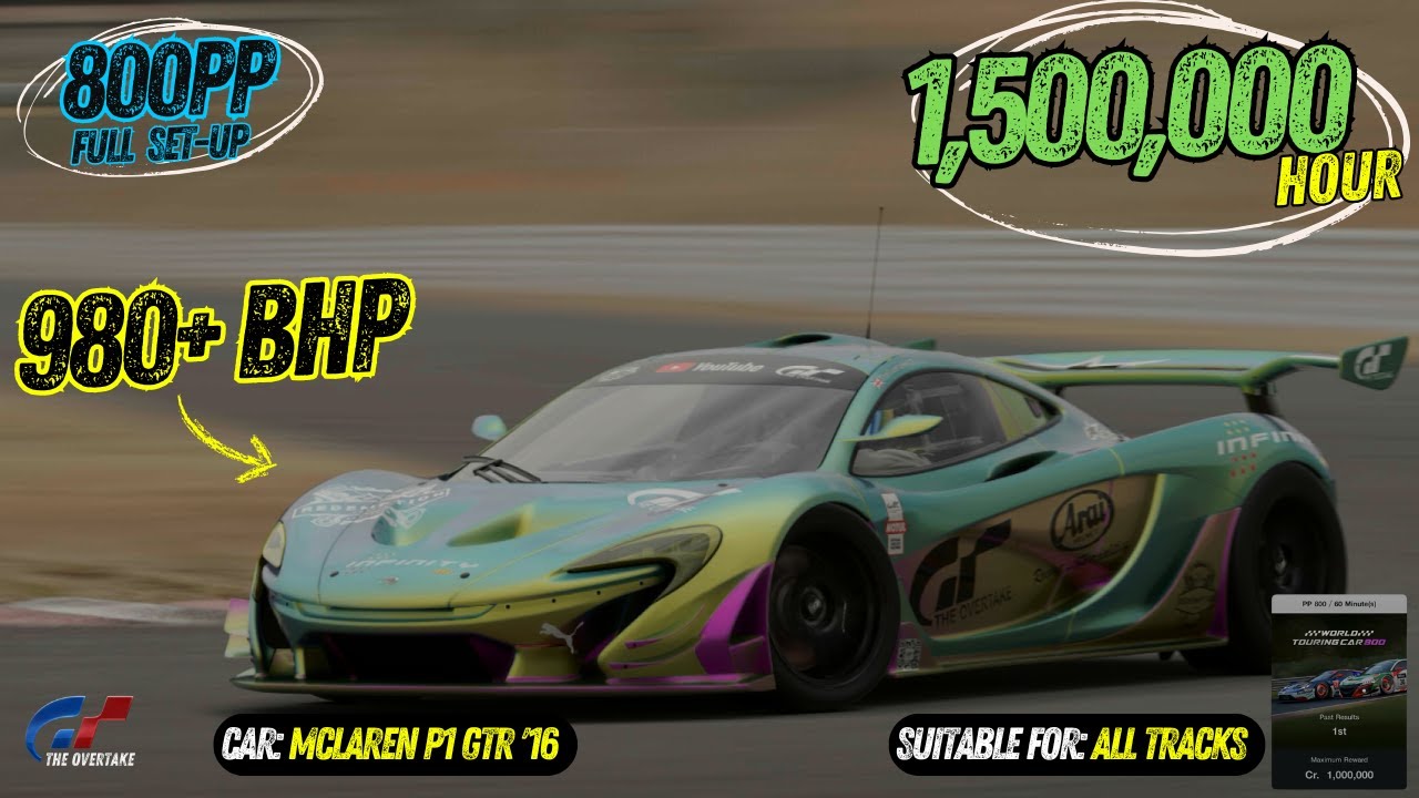 🔥 McLaren P1 GTR '16 УНИЧТОЖАЕТ ЛЮБОЕ СОБЫТИЕ WTC800! Лучшая сборка 800PP | GT7 Money Grind