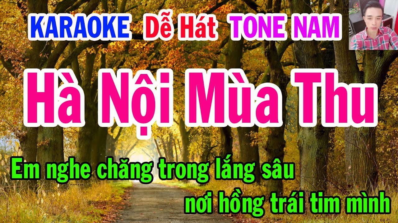 Karaoke  Hà Nội Mùa Thu Tone Nam  Nhạc Sống  gia huy karaoke
